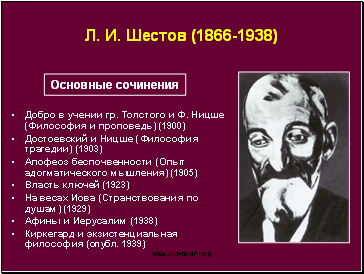 Л.И. Шестов (1866-1938)