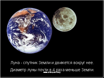 Луна - спутник Земли и движется вокруг нее.