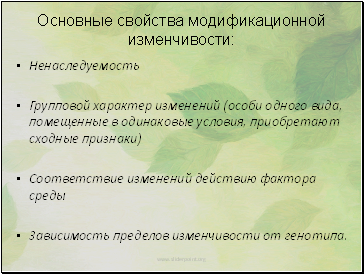 Модификационная изменчивость презентация 10 класс