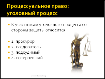 Процессуальное право: уголовный процесс