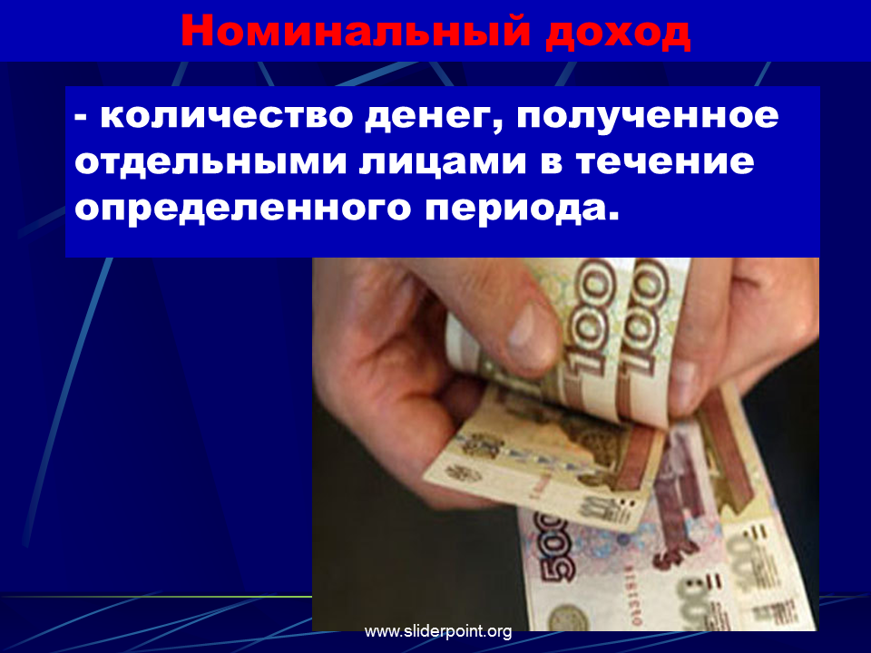 Номинальные и реальные доходы презентация