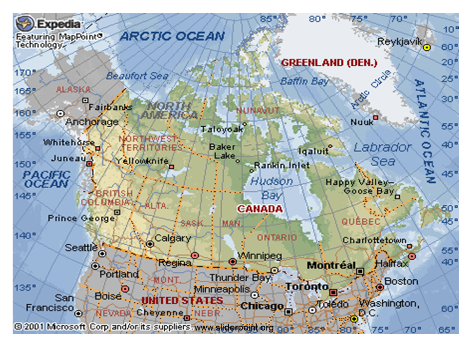 Карта Канады географическая. ЭГП Канады карта. Географическое положение Канады. Канада географическое положение карта.