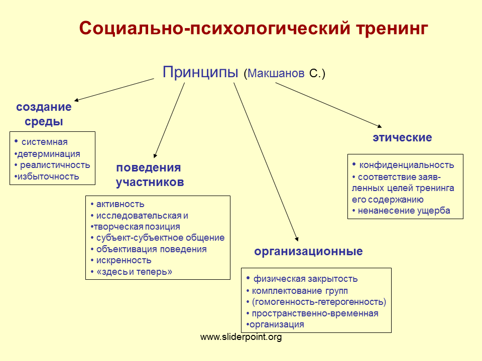 Характеристика тренинга