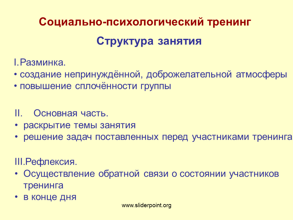 Схемы тренинга. Структура психологического тренинга. Этапы социально-психологического тренинга. Структура тренинга. Структура социально-психологического тренинга.