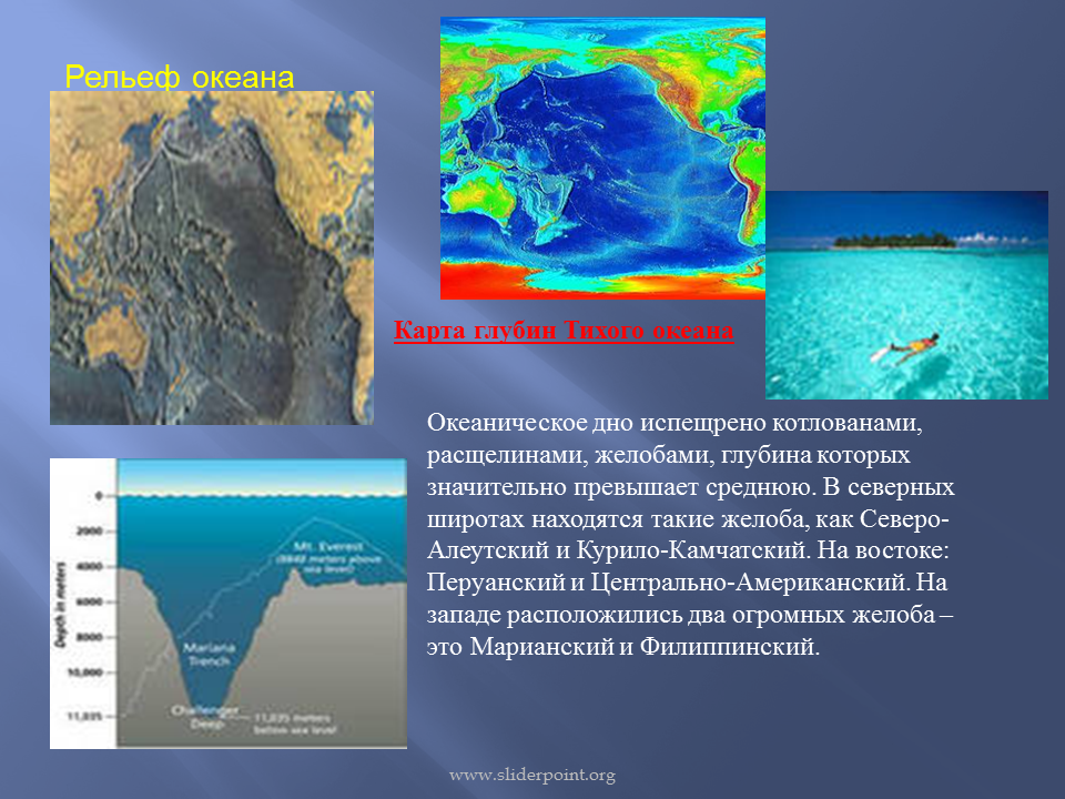 Океан образовался в результате. Рельеф дна и максимальная глубина Тихого океана. Рельеф дна Тихого океана 7 класс география. Карта рельефа дна Тихого океана. Глубиная Тихого океана.