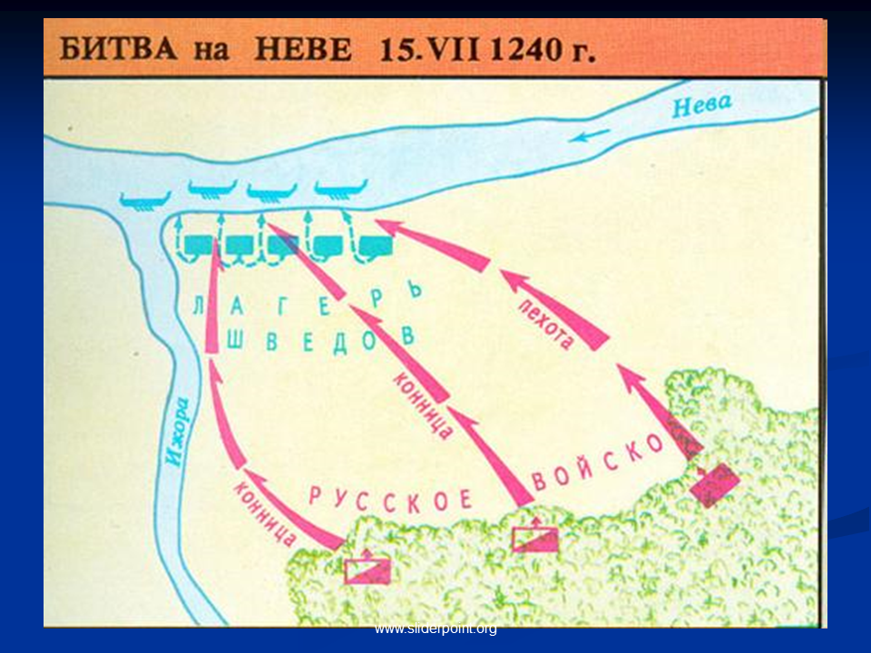 Задачи невской битвы. Битва на реке Неве карта.