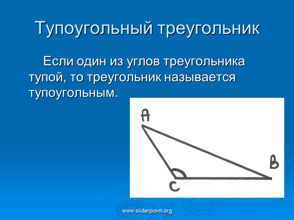 Все ли углы тупые в тупоугольном треугольнике