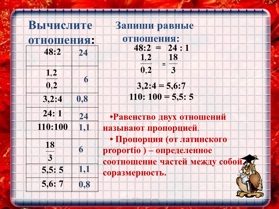 Чему равно отношение 3 6. Математическая пропорция. Как ыщитыать пропорцию. Пропорции математика. Пропорции 6 класс математика.