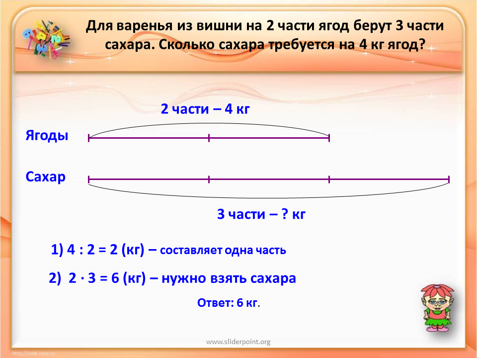 Как решаются задачи на части. Задачи на части 5 класс с решением и схемой. Задачи на части 5 класс с решением. Задачи по математике на части. Математика 5 класс схемы задач