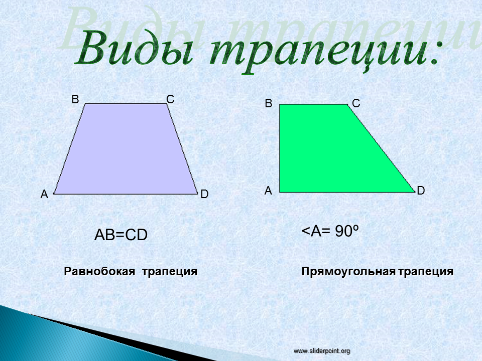 Прямоугольные и т д. Трапеция. Равнобокая трапеция. В равнобокой трапеции трапеции. Трапеция Геометрическая фигура.