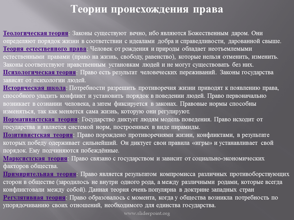 В обществе существуют различные нормы. Основные теории возникновения право.