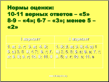  : 10-11    5 8-9  4; 6-7  3;  5  2