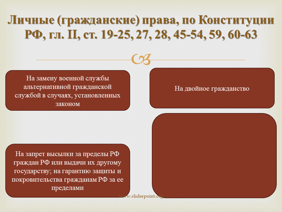 Примеры прав из конституции рф