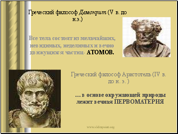 Греческий философ Демокрит (V в. до н.э.)