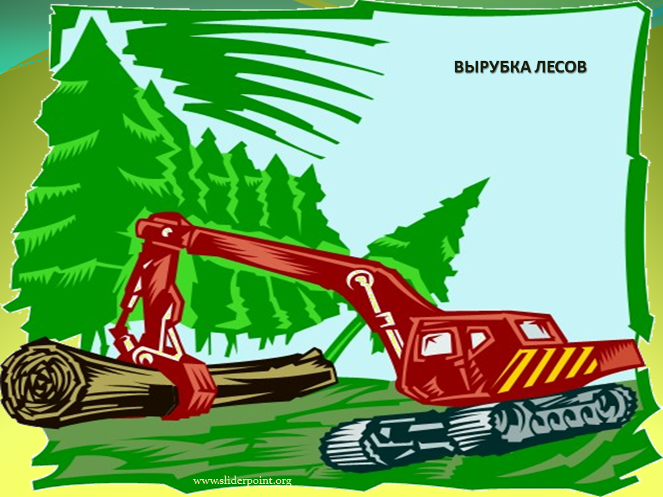 Рисунок на тему вырубка лесов